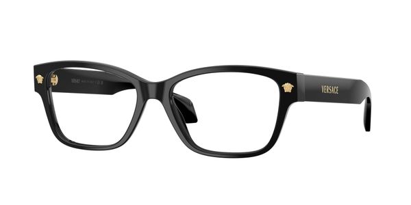 Versace Kobieta Versace VE3392 GB1 Oprawki optyczne Acetat Czarny Przezroczysty Cat Eye Normalna