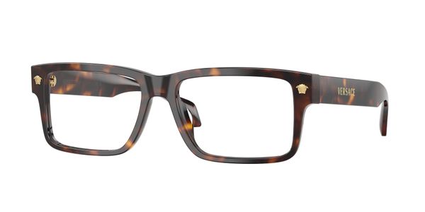 Versace Mężczyzna Versace VE3391U 108 Oprawki optyczne Acetat Żółw Przezroczysty Kwadratowy Normalna
