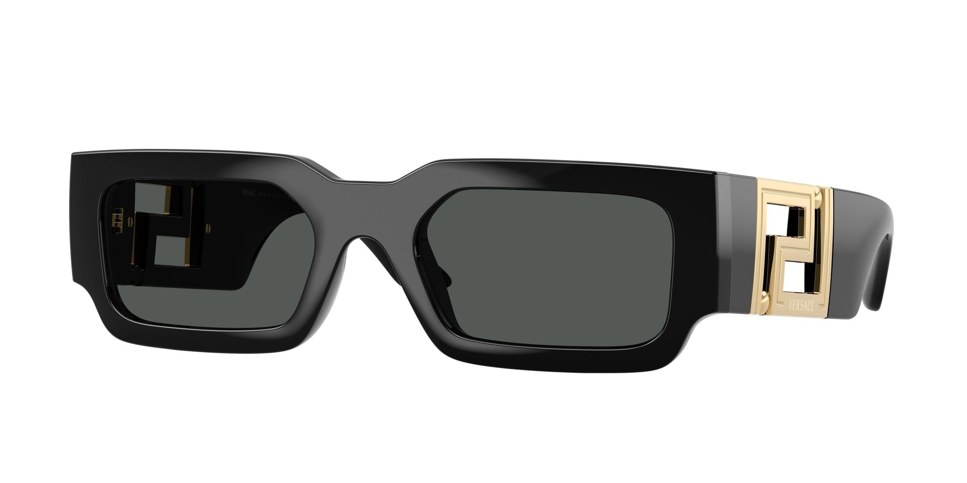 Versace Man Versace VE4506U GB1/87 Sunglasses Injected Black Grey Squared Normal - Image 1