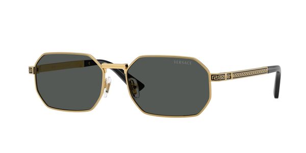 Versace Man Versace VE2297 100287 Sunglasses Metal Gold Grey Squared Normal