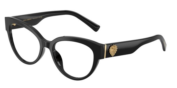 Dolce & Gabbana Kobieta Dolce & Gabbana DG3440 501 Oprawki optyczne Acetat Czarny Przezroczysty Cat Eye Normalna - Thumbnail 2