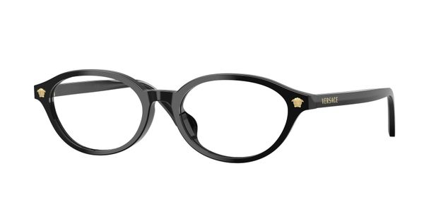 Versace Kobieta Versace VE3393D GB1 Oprawki optyczne Acetat Czarny Przezroczysty Okrągły Normalna