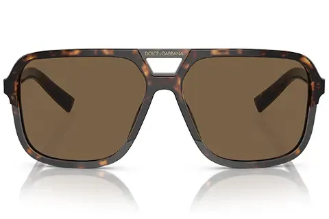 Dolce & Gabbana Mężczyzna Dolce & Gabbana DG4354 502/73 Okulary przeciwsłoneczne Acetat Żółw Brązowy Kwadratowy Normalna Zacieniony - Thumbnail 2