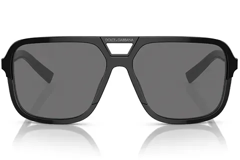 Dolce & Gabbana Mężczyzna Dolce & Gabbana DG4354 193481 Okulary przeciwsłoneczne Acetat Czarny Szary Kwadratowy Spolaryzowane - Thumbnail 2