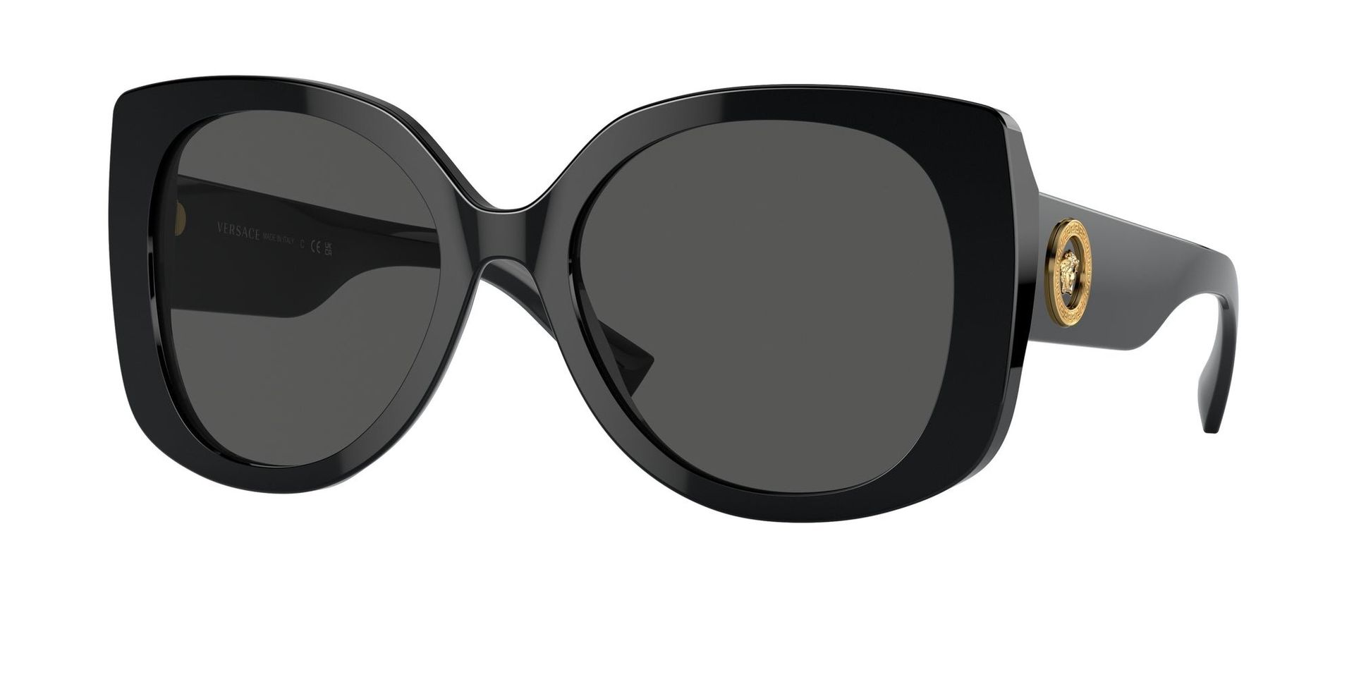 Versace Kobieta Versace VE4387 GB1/87 Okulary przeciwsłoneczne Acetat Czarny Szary Kwadratowy Normalna - Image 1