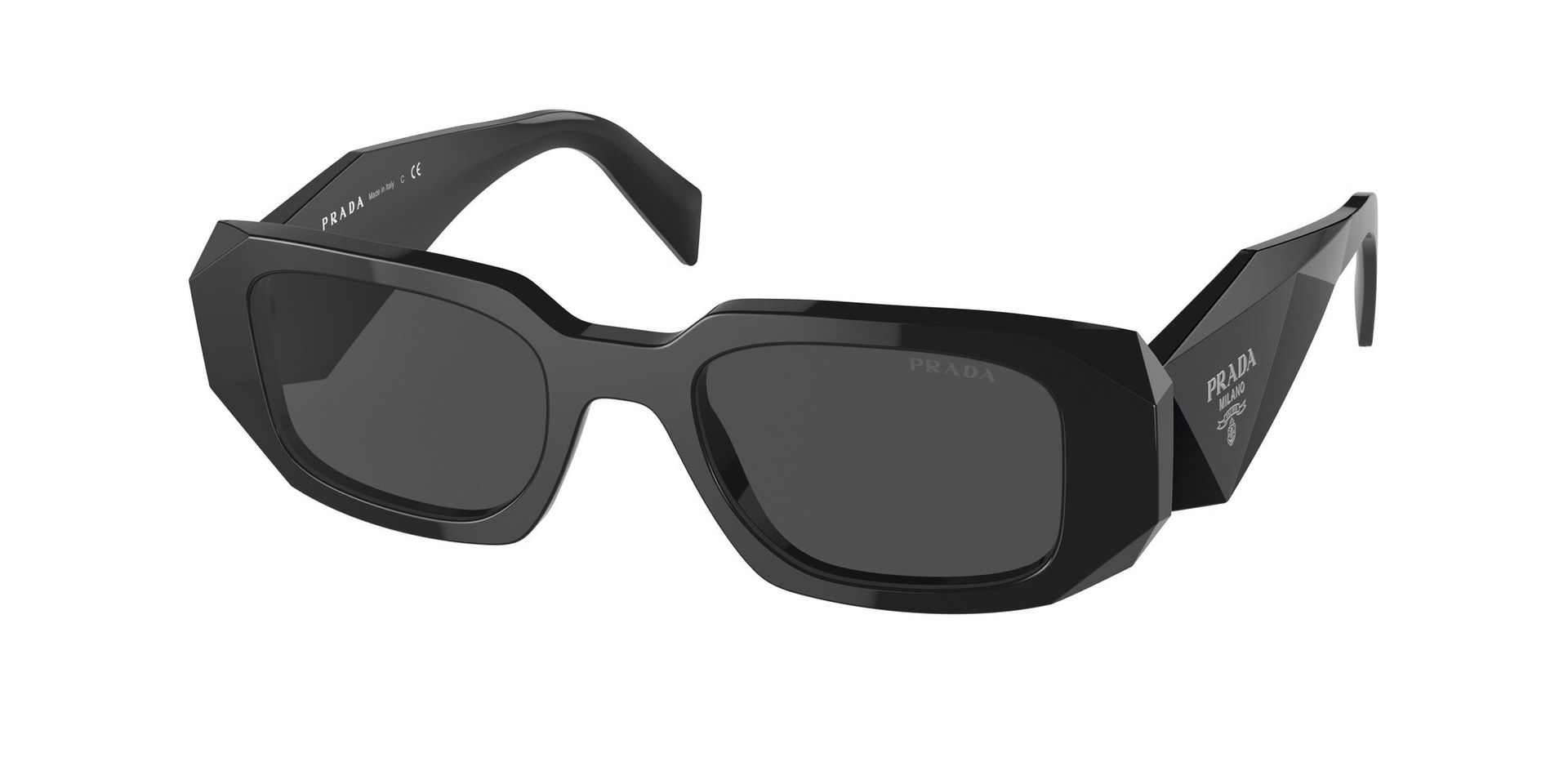 Prada Kobieta Prada PR 17WS 1AB5S0 Okulary przeciwsłoneczne Acetat Czarny Szary Kwadratowy Normalna - Image 1