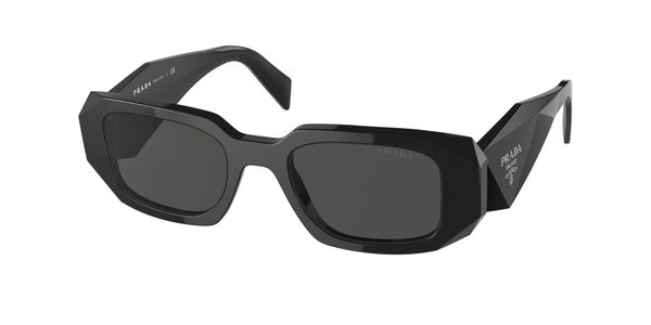 Prada Kobieta Prada PR 17WS 1AB5S0 Okulary przeciwsłoneczne Acetat Czarny Szary Kwadratowy Normalna