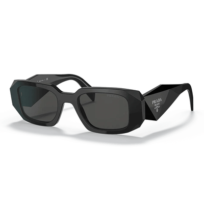 Prada Kobieta Prada PR 17WS 1AB5S0 Okulary przeciwsłoneczne Acetat Czarny Szary Kwadratowy Normalna - Thumbnail 2