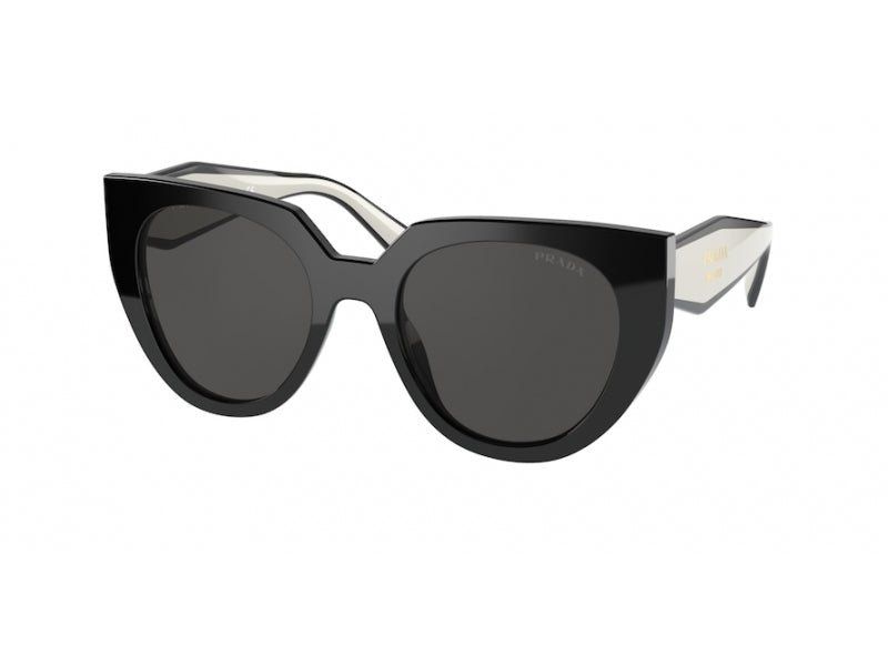 Prada Kobieta Prada PR 14WS 09Q5S0 Okulary przeciwsłoneczne Acetat Czarny Szary Cat Eye Normalna - Image 1