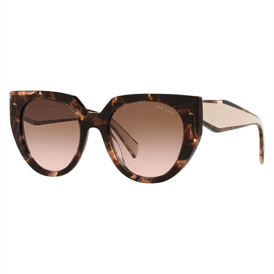 Prada Kobieta Prada PR 14WS 01R0A6 Okulary przeciwsłoneczne Acetat Żółw Brązowy Cat Eye Normalna Zacieniony - Thumbnail 2