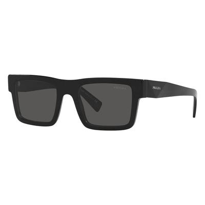 Prada Mężczyzna Prada PR 19WS 1AB5S0 Okulary przeciwsłoneczne Acetat Czarny Szary Kwadratowy Normalna - Thumbnail 2