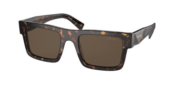 Prada Mężczyzna Prada PR 19WS 2AU8C1 Okulary przeciwsłoneczne Acetat Żółw Brązowy Kwadratowy Normalna