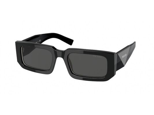 Prada Mężczyzna Prada PR 06YS 09Q5S0 Okulary przeciwsłoneczne Acetat Czarny Szary Kwadratowy Normalna