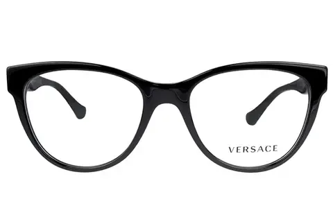 Versace Kobieta Versace VE3304 GB1 Oprawki optyczne Acetat Czarny Cat Eye Normalna - Thumbnail 2