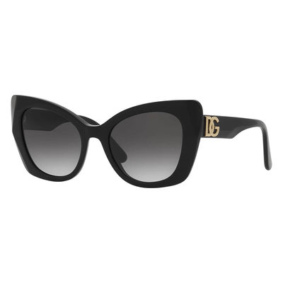Dolce & Gabbana Kobieta Dolce & Gabbana DG4405 501/8G Okulary przeciwsłoneczne Acetat Czarny Szary Motyl Normalna Zacieniony - Thumbnail 2
