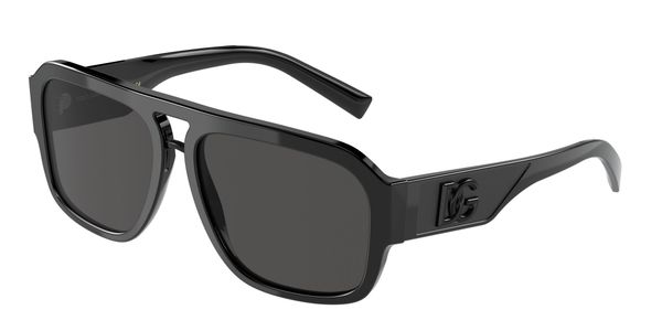 Dolce & Gabbana Mężczyzna Dolce & Gabbana DG4403 501/87 Okulary przeciwsłoneczne Acetat Czarny Szary Pilot Normalna