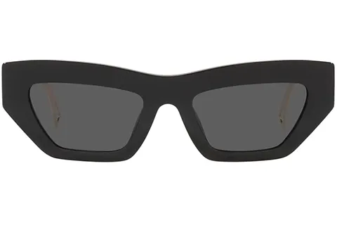 Versace Kobieta Versace VE4432U GB1/87 Okulary przeciwsłoneczne Acetat Czarny Szary Geometryczny Normalna - Thumbnail 2