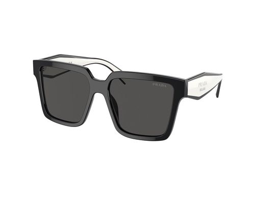 Prada Kobieta Prada PR 24ZS 1AB5S0 Okulary przeciwsłoneczne Acetat Czarny Szary Kwadratowy Normalna
