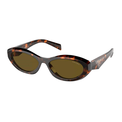 Prada Kobieta Prada PR 26ZS 14L09Z Okulary przeciwsłoneczne Acetat Zielony Brązowy Geometryczny Normalna - Thumbnail 2