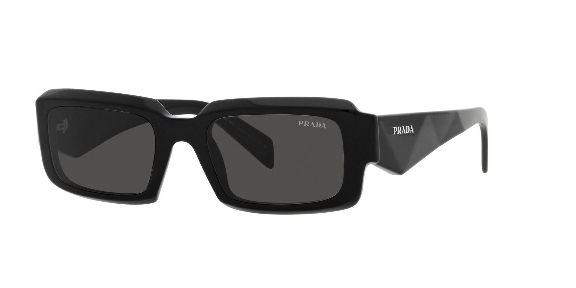 Prada Mężczyzna Prada PR 27ZS 16K08Z Okulary przeciwsłoneczne Acetat Czarny Szary Geometryczny Normalna - Image 1