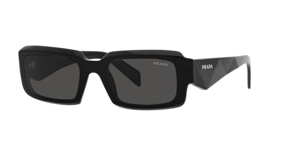 Prada Mężczyzna Prada PR 27ZS 16K08Z Okulary przeciwsłoneczne Acetat Czarny Szary Geometryczny Normalna