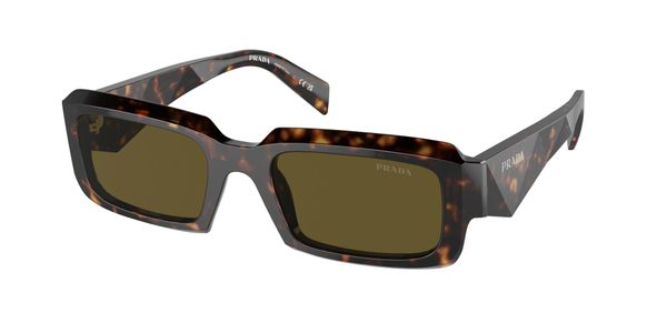 Prada Mężczyzna Prada PR 27ZS 19J09Z Okulary przeciwsłoneczne Acetat Zielony Brązowy Geometryczny Normalna