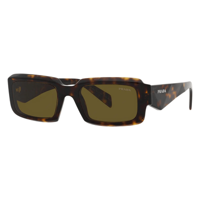 Prada Mężczyzna Prada PR 27ZS 19J09Z Okulary przeciwsłoneczne Acetat Zielony Brązowy Geometryczny Normalna - Thumbnail 2