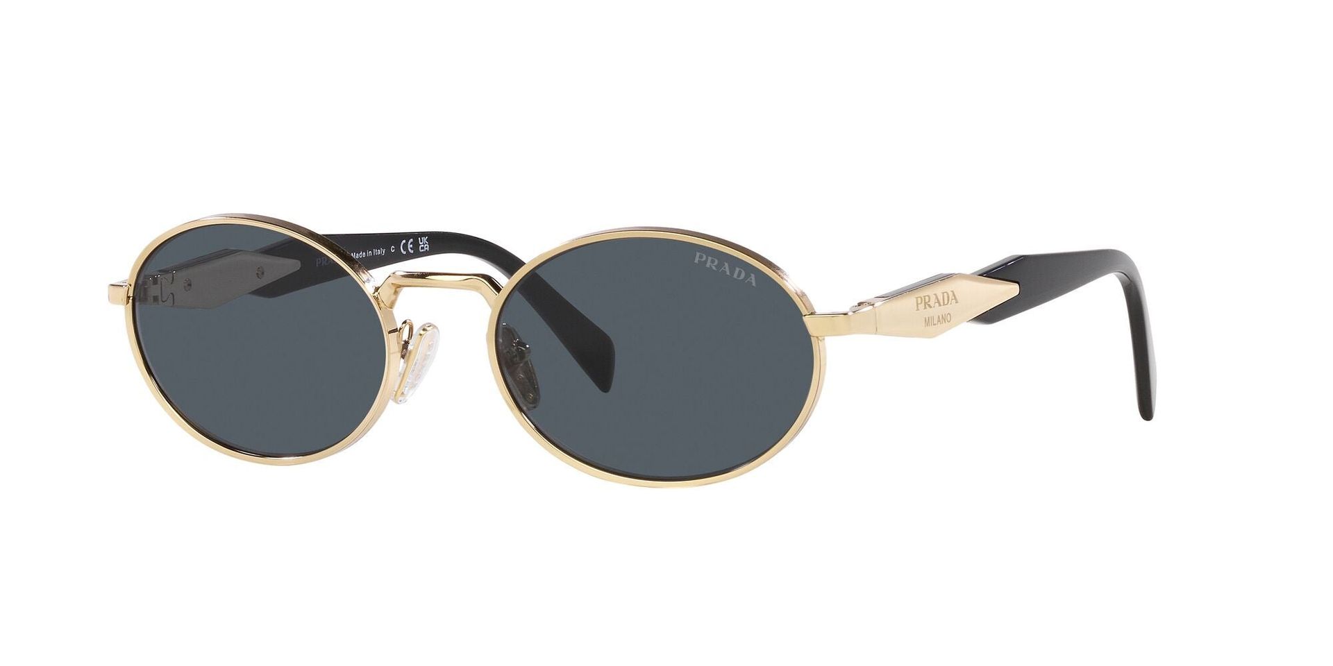 Prada Kobieta Prada PR 65ZS ZVN09T Okulary przeciwsłoneczne Metal Złoty Szary Okrągły Normalna - Image 1