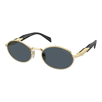 Prada Kobieta Prada PR 65ZS ZVN09T Okulary przeciwsłoneczne Metal Złoty Szary Okrągły Normalna - Thumbnail 2