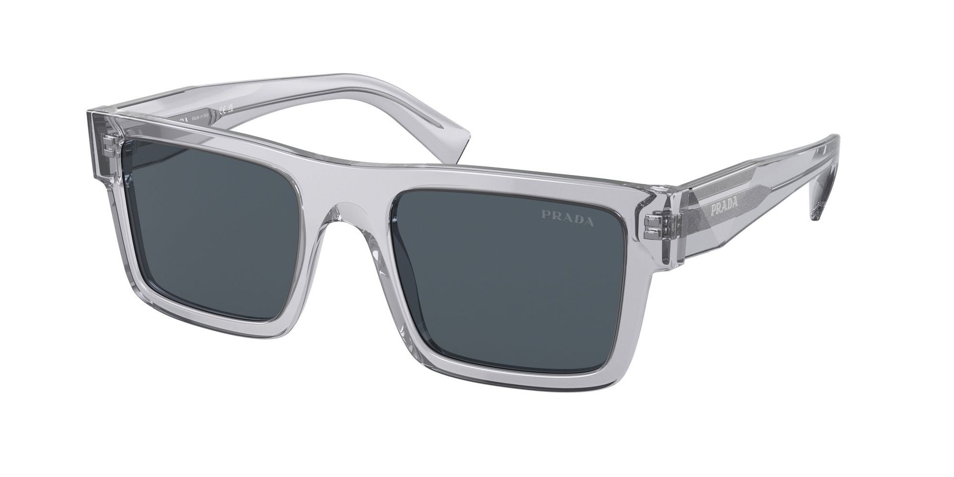 Prada Mężczyzna Prada PR 19WS U4309T Okulary przeciwsłoneczne Acetat Szary Szary Kwadratowy Normalna - Image 1