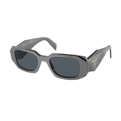 Prada Kobieta Prada PR 17WS 11N09T Okulary przeciwsłoneczne Acetat Czarny Szary Kwadratowy Normalna - Thumbnail 2