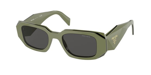 Prada Kobieta Prada PR 17WS 13N5S0 Okulary przeciwsłoneczne Acetat Zielony Szary Kwadratowy Normalna