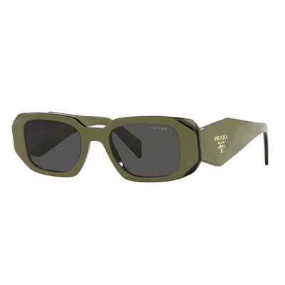 Prada Kobieta Prada PR 17WS 13N5S0 Okulary przeciwsłoneczne Acetat Zielony Szary Kwadratowy Normalna - Thumbnail 2