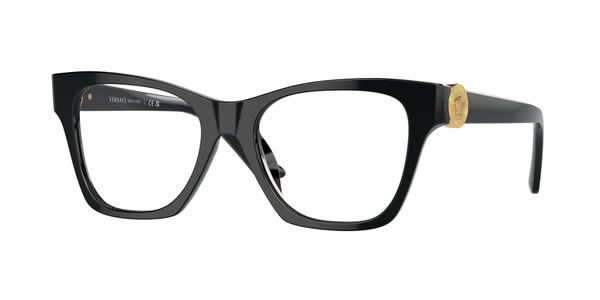 Versace Kobieta Versace VE3341U GB1 Oprawki optyczne Acetat Czarny Geometryczny Normalna