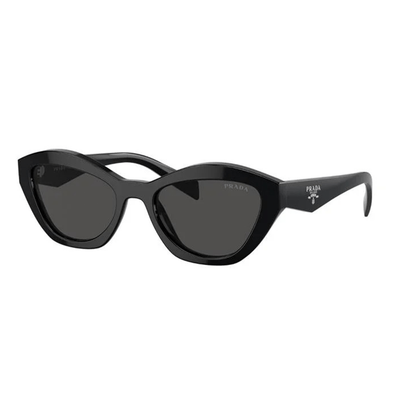 Prada Kobieta Prada PR A02S 16K08Z Okulary przeciwsłoneczne Acetat Czarny Szary Motyl Normalna - Thumbnail 2