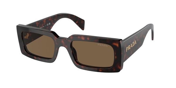 Prada PR A07S 16N5Y1 Woman Sunglasses Acetate Brown Brown Pillow Normal