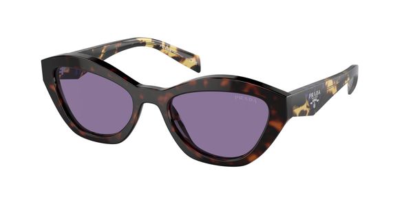 Prada Kobieta Prada PR A02S 17N50B Okulary przeciwsłoneczne Acetat Żółw Fioletowy Motyl Normalna Lustro