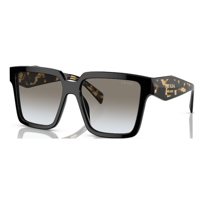 Prada Kobieta Prada PR 24ZS 1AB0A7 Okulary przeciwsłoneczne Acetat Czarny Szary Kwadratowy Normalna Zacieniony - Thumbnail 2