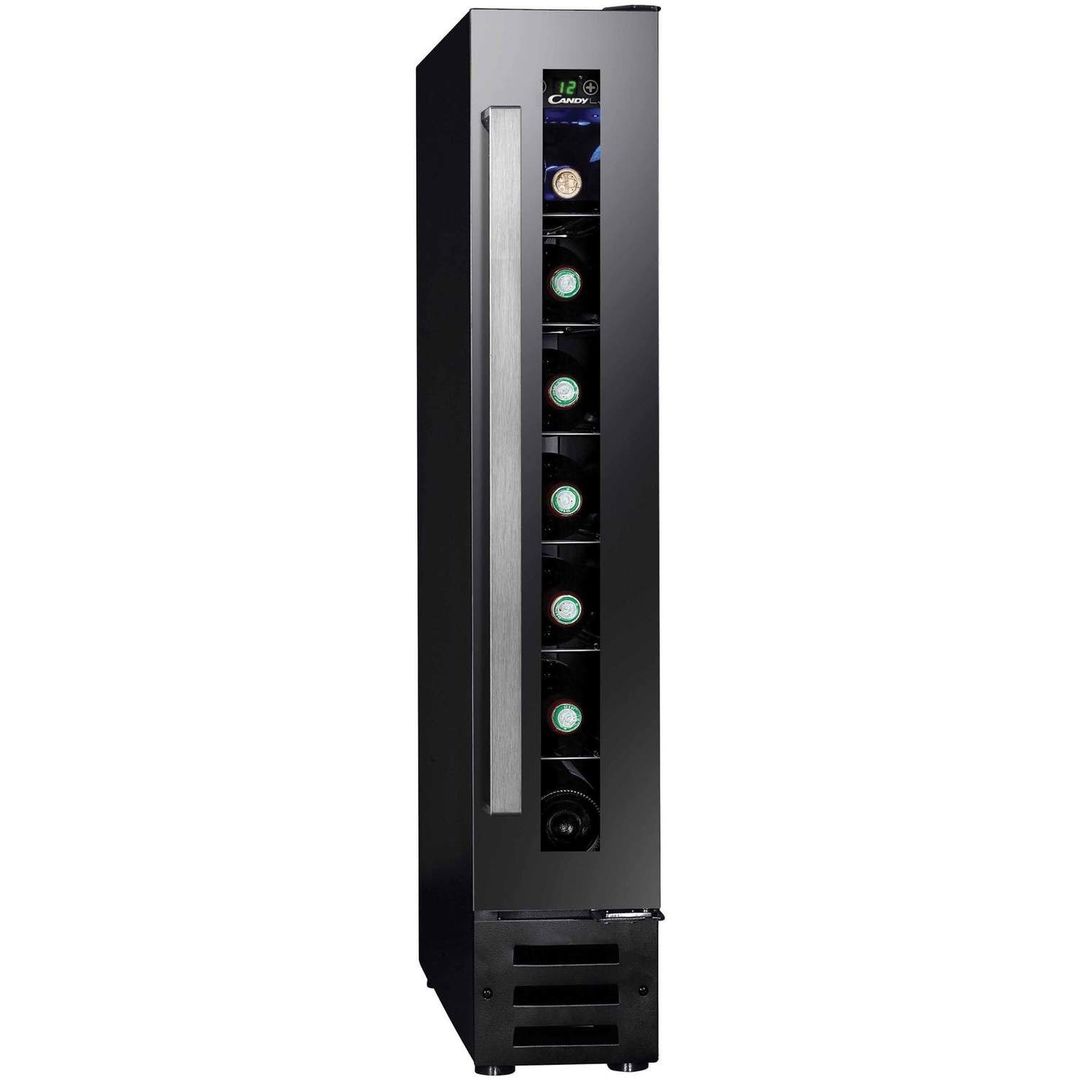 Candy 7 Bottle Capacity Single Zone Built in Wine Cooler - Black - Image 1