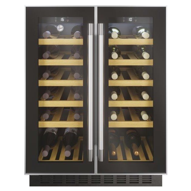 Hoover 38 Bottle Capacity Dual Zone Wine Cooler - Black - Image 1
