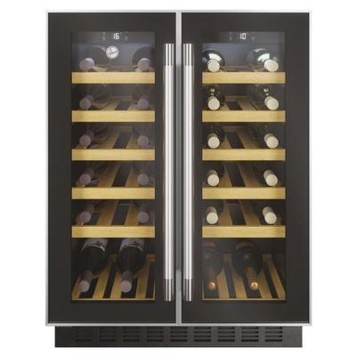 Hoover 38 Bottle Capacity Dual Zone Wine Cooler - Black