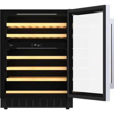 Hoover HWCB60UKN 60cm Undercounter Dual Zone Wine Cooler - BLACK