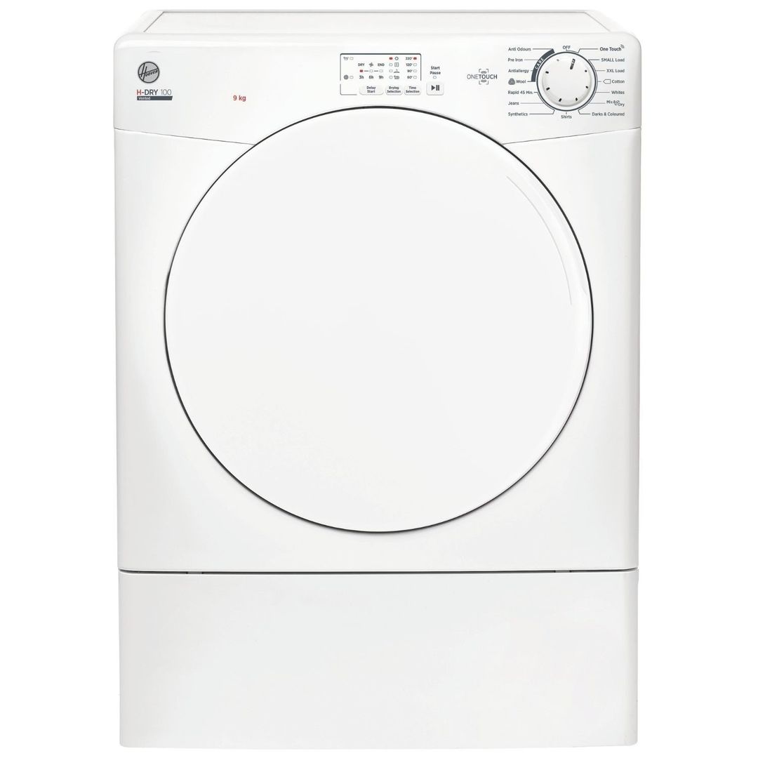 Hoover HLE V9LF-80 9kg Vented Tumble Dryer - WHITE - Image 1