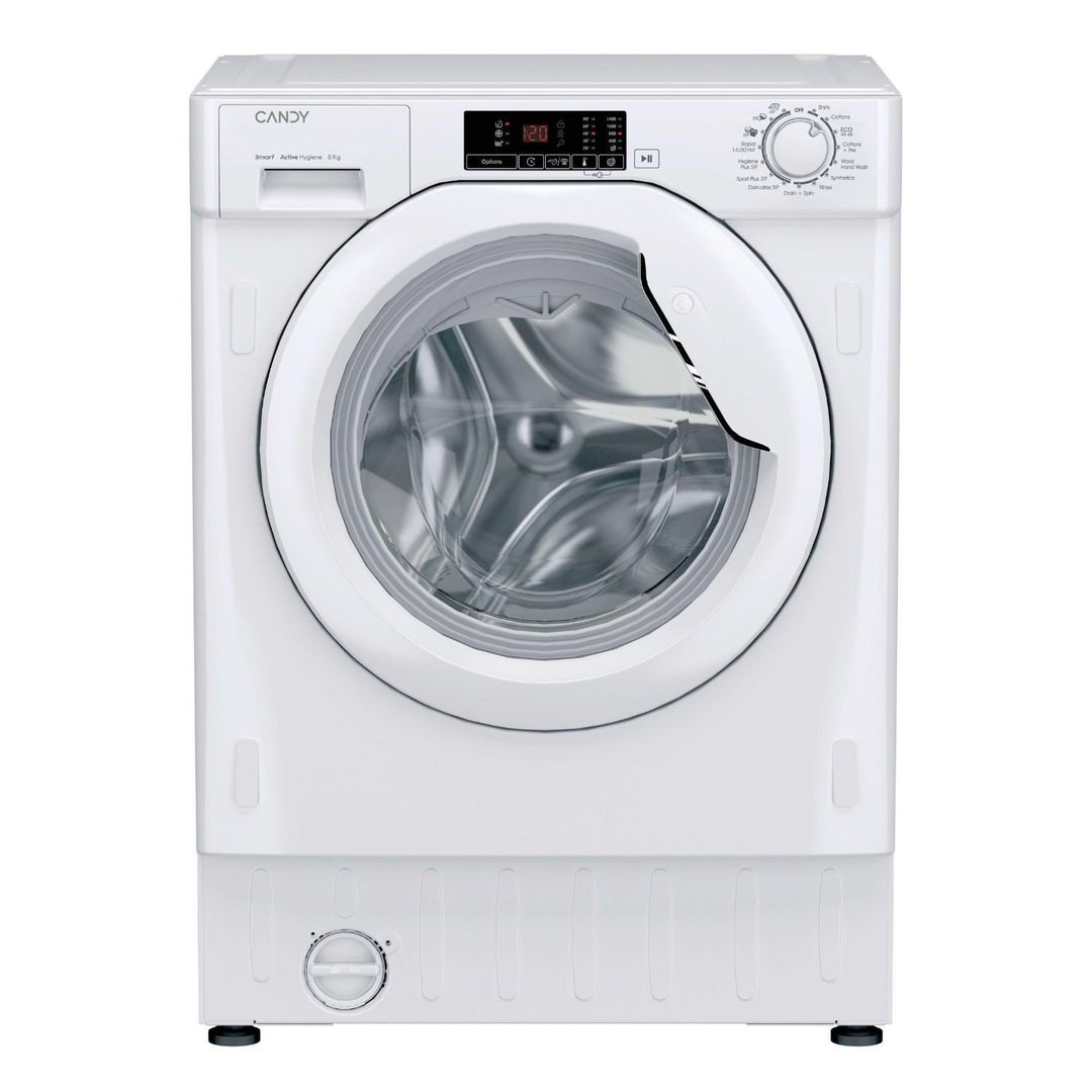 Candy Smart 8kg 1400rpm Integrated Washing Machine - White - Image 1