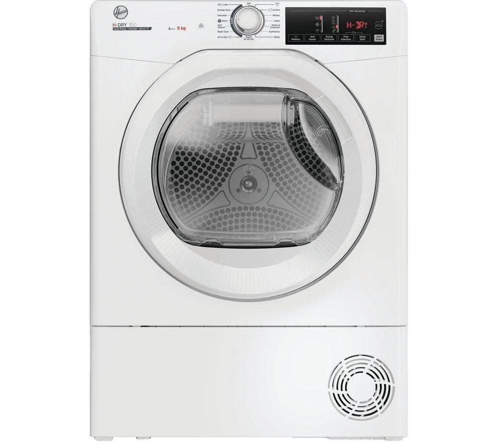 Hoover HRE H9A3TE 9kg Heat Pump Condenser Dryer - WHITE - Image 1