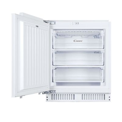 CANDY CUS68EWK Integrated Undercounter Freezer - Fixed Hinge, White