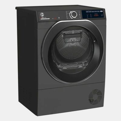 Hoover H-Dry 500 9kg Heat Pump Tumble Dryer - A+++ Rated Quiet Wi-Fi Connected - Graphite