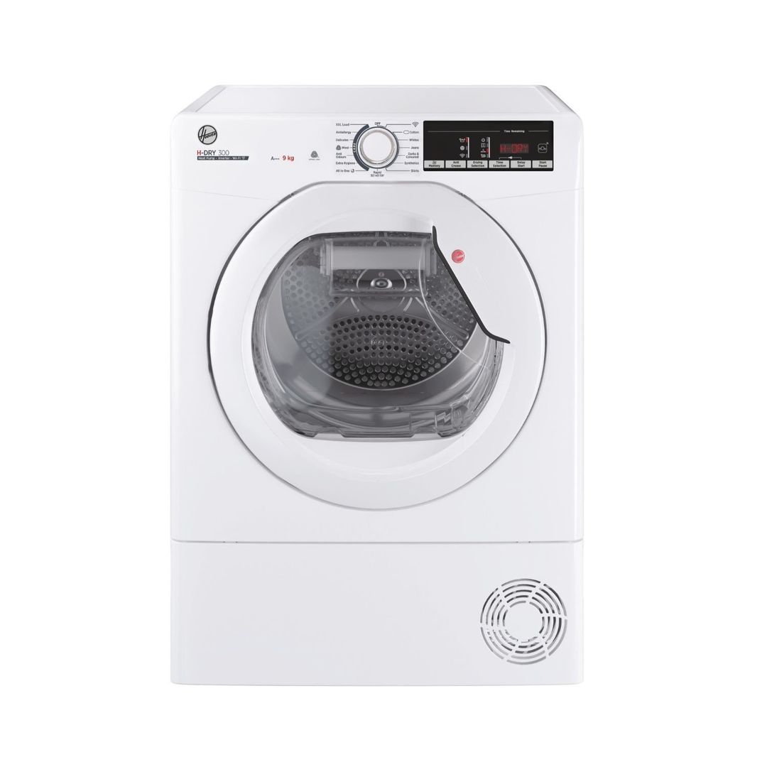 Hoover HLEH9A3TE-80/N H-Dry 300 9kg Heat Pump Tumble Dryer - White - Image 1