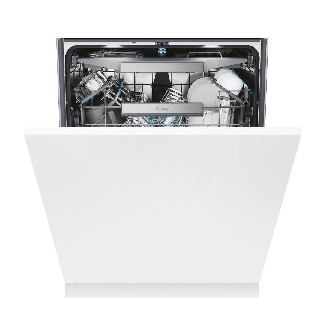 HAIER XS 4A4M4PB-80 Full-size Fully Integrated WiFi-enabled Dishwasher, Black - Image 1