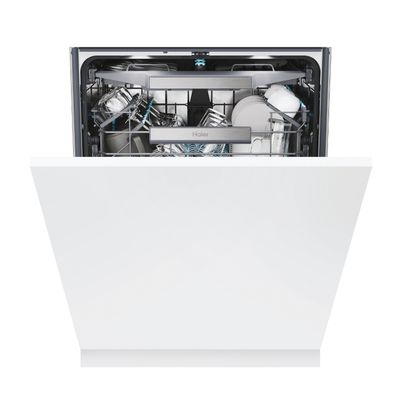 HAIER XS 4A4M4PB-80 Full-size Fully Integrated WiFi-enabled Dishwasher, Black